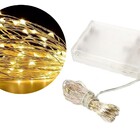 Fio De Fada Micro Led Pilha 50 Lã¢mpadas Branco Quente Fixa 5