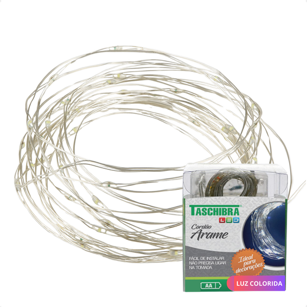 Fio De Luz Fada Cordão De Led 5m 50 Leds A Pilha Taschibra Co