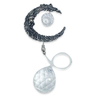 Fio De Luz Luar Com Cristal Facetado Decorativo Metal