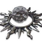 Fio De Luz Sol Com Cristal Facetado Decorativo Metal