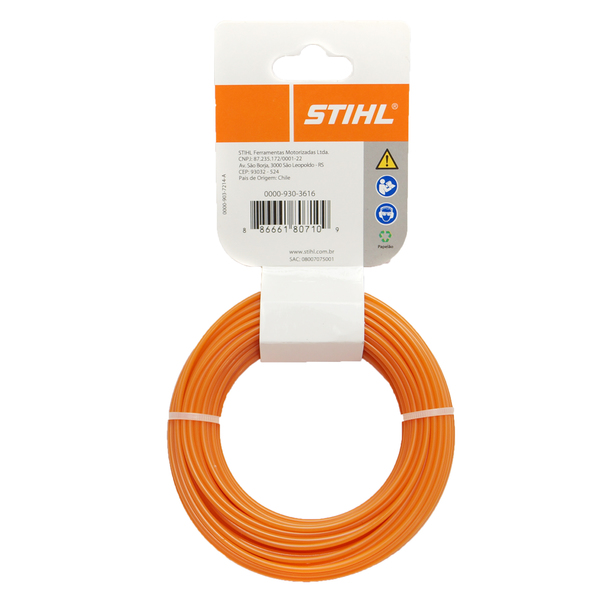 Fio de Nylon 2mm 15,3m Laranja Stihl
