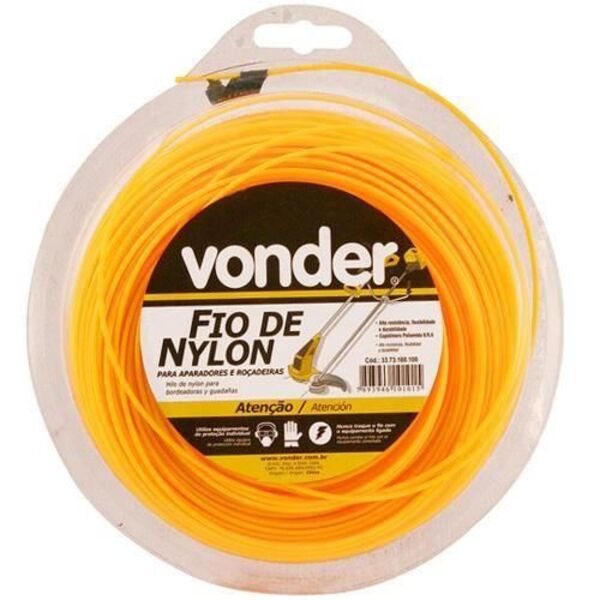Fio De Nylon Para Roçadeira 2,4 Mm X 50 Metros - Vonder