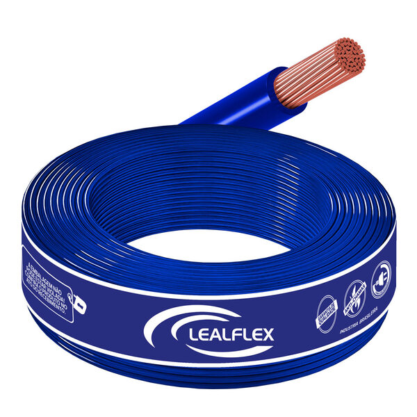 Fio Elétrico 750v Cobre Cabo Flexível 10 0mm 15 M. Lealflex -