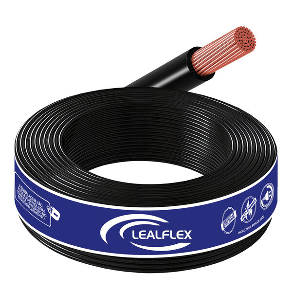Fio Elétrico 750v Cobre Cabo Flexível 10 0mm 50 M. Lealflex -