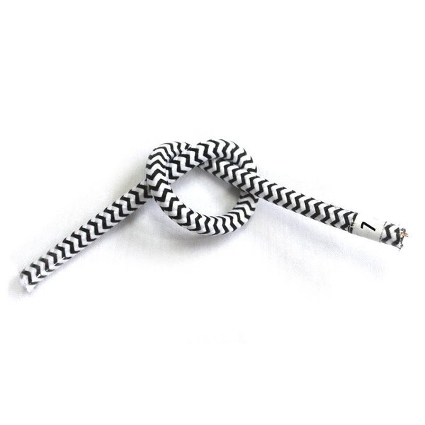 Fio Elétrico Flex. Encapado com Tecido Zebra 100 Metros