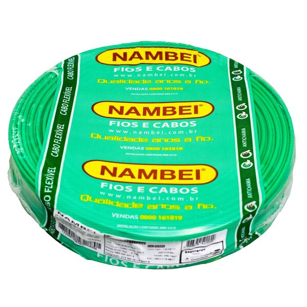 Fio Flexível Nambeiflex Nambei Verde 4,00mm 450/750v Rolo 100