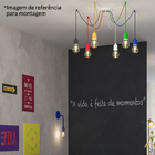 Fio para Pendente Tecido Amarelo 1,5m