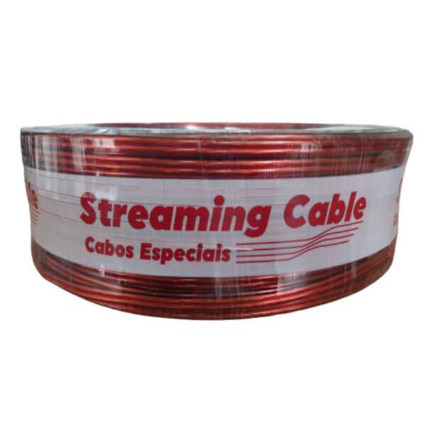 Fio Para Som Bicolor Paralelo Vermelho-preto 2x1,00mm Com 50