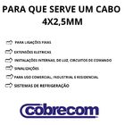 Fio Preto Extensor Cabo Pp 4x2,50mm Com 50 Metros
