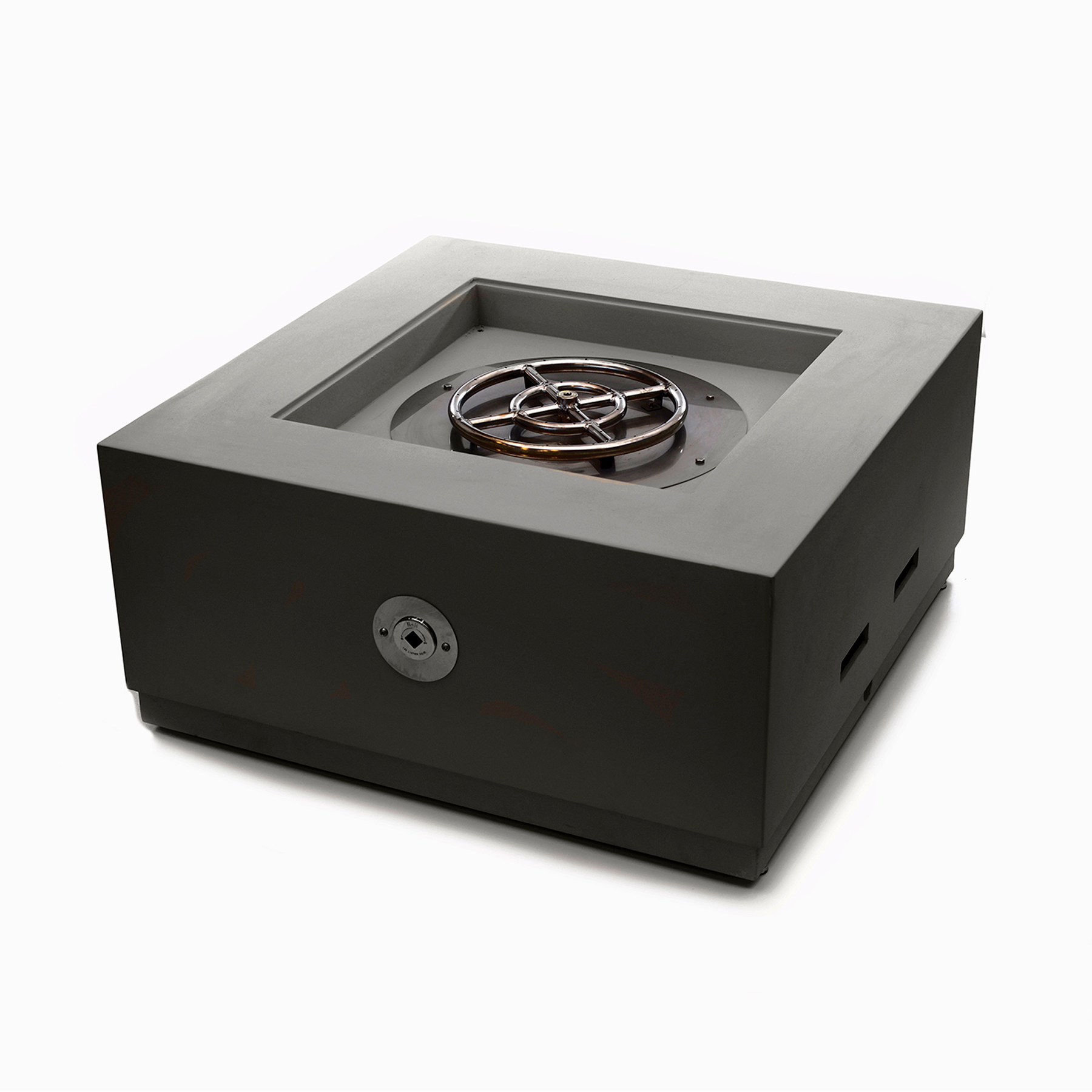 Fire Pit Tenerife Base Cimento com Cristais Cinza Chumbo K3