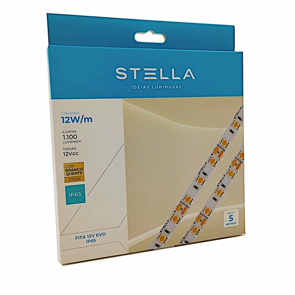 Fita 12v Evo 12w/m 1100lm/m 2700k Irc80 5mt 2700k Ip 65