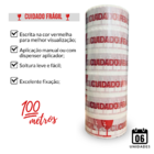 Fita Adesiva Acrílica Cuidado Frágil 48mm X 100m Kit 6 Unidad