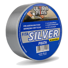 Fita Adesiva Multiuso Silver Tape 50 Mm X 50 Metros - Cinza