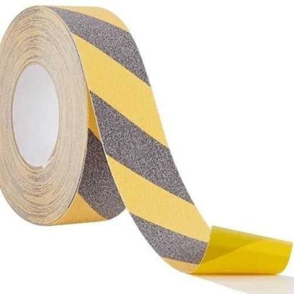 Fita Antiderrapante Preta E Amarela 50mmx18,3m - Indasa