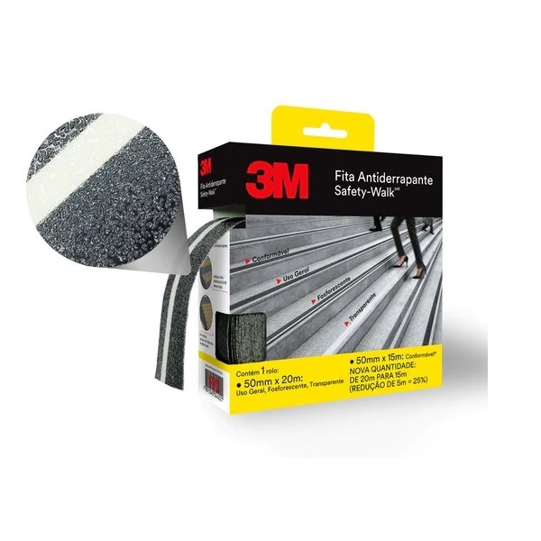 Fita Antiderrapante Safety Walk Neon 50mm X 20m