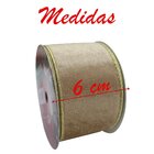 Fita Aramada Decoração Natalina 6cm X 9,14m Dourada