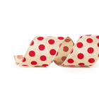 Fita Aramada Natural Com Bolas Vermelhas 3 8cm X 9 14m - 01 U