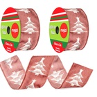 Fita Aramada Veludo Rosê Pinheiro Dourado Para Laços Enfeite