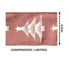 Fita Aramada Veludo Rosê Pinheiro Dourado Para Laços Enfeite