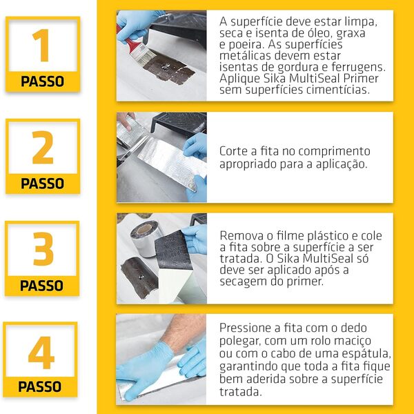 Fita Asfáltica Autoadesiva Alumínio 2mm 15cmx10m Multiseal-S Sika