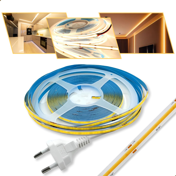 Fita Cob De Led 320led 10m Ligação Direta Na Rede 110v Branco