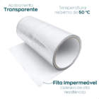 Fita Colante Transparente Forte Vazamento Piscina 20cm Cano F