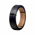 Fita De Arquear Plástica 3 Rolos Pp Preta 13 Mm