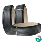 Fita De Arquear Plástica 3 Rolos Pp Preta 13 Mm