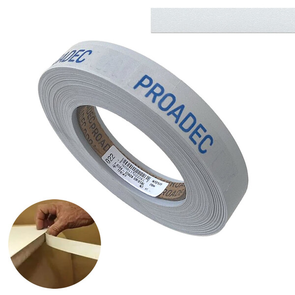 Fita De Borda Pvc Cinza Cristal Tx 35mm X 20m Proadec