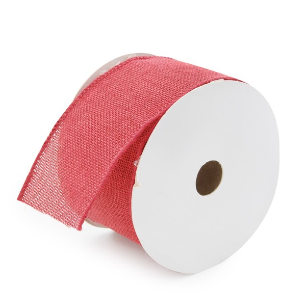 Fita de Decoração Juta Lisa Vermelho 91,4x6,3x0,05cm Cromus