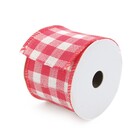 Fita de Decoração Xadrez Vermelho e Branco 91,4x6,3x0,05cm Cromus