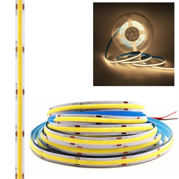 Fita De Led 12v Cob 2700k Rolo 50 Metros 10w Iluminaçao Ambie