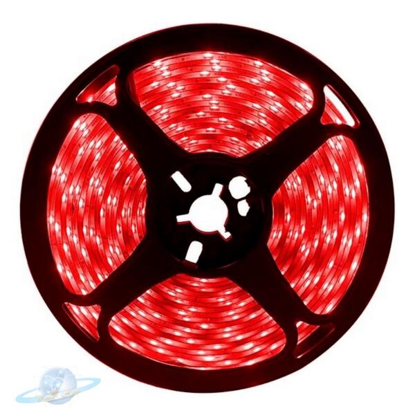 Fita De Led 5050 Sem Silicone Ip20 Vermelha