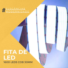 Fita De Led Cob 30mm 5m 180w 1600 Leds/m P/ Perfil Sanca 12v