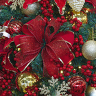 Fita Decorativa de Natal Telada Brilho Vermelha 6,3cmx9,14m Cromus