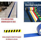 Fita Demarcação De Solo 50mm X 30m Azul - Adere