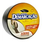 Fita Demarcação Solo Preta - 50mm X 30m - Adere Fita Demarcac