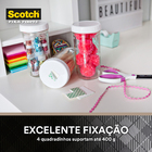Fita Dupla Face 3M Scotch Fixa Forte Espuma 16 quadradinhos