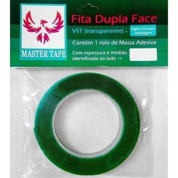 Fita Dupla Face Transp. 12x10m - Master Tape
