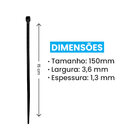 Fita Hellerman Abraçadeira Enforca Gato De Nylon 150x3,6mm 18