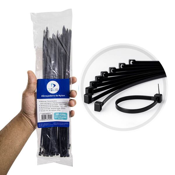 Fita Hellerman Abraçadeira Enforca Gato De Nylon 300x4,8mm 22