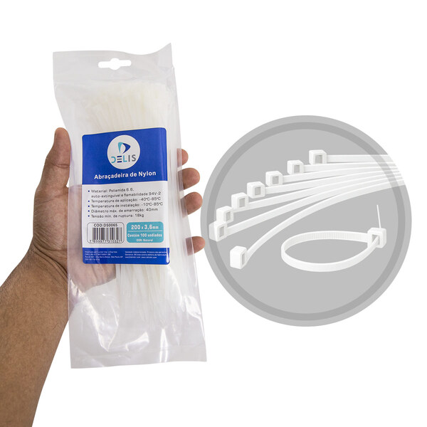 Fita Hellerman Abraçadeira Enforca Gato Nylon 200x3,6mm 18kg