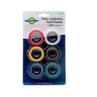 Fita Isolante Antichama Coloridas 19mm X 5mts Com 6 Rolos