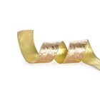 Fita Laço Decoração Natal Folhas 3,8 Cm Com 9,14 M Dourado