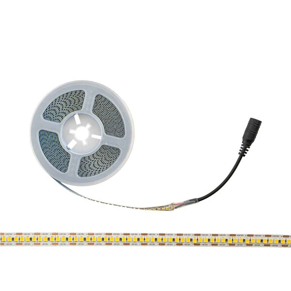 Fita Led 2835 5m 18w/m 2600lm/m 3000k Adesiva C/ Rabicho P4 F