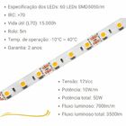 Fita Led Adesiva De 5m 60leds/m 10w/m 2700k 700lm 12v Stella