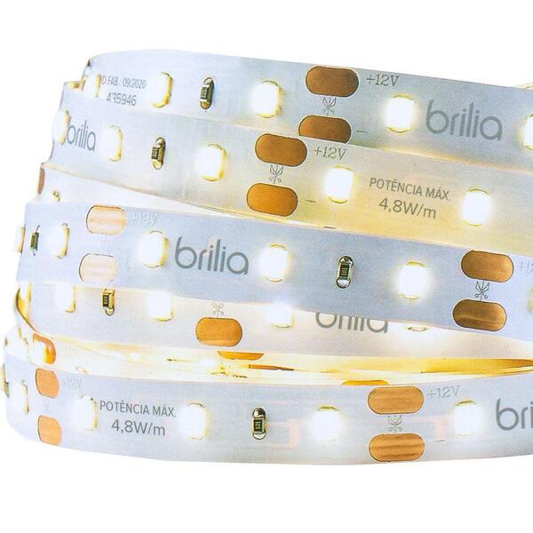 Fita Led Brilia Rolo 5m 2700k Ip20 4,8w/m 120g 12v 435946