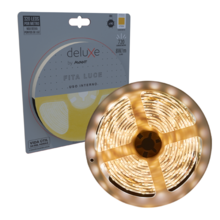 Fita Led Luce Cob 5 Metros 8w/m 320 Leds Branco Quente 2700k
