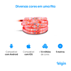 Fita LED Luz RGB Wi-Fi Inteligente 5m IP44 Bivolt Sobrepor Elgin