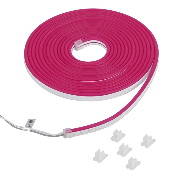 Fita LED Luz Rosa 5m IP65 12V Neon Gaya